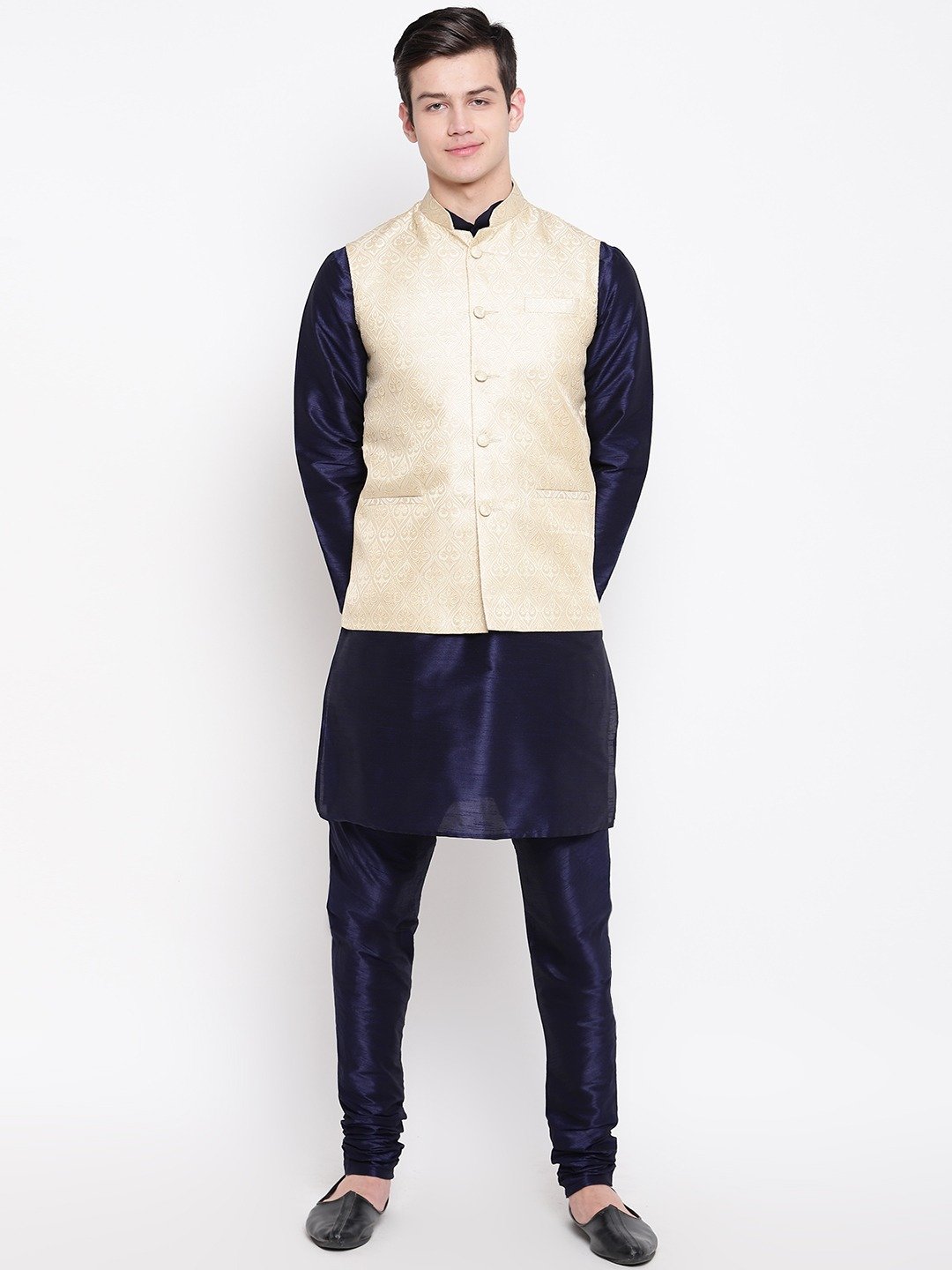 Kurta churidar with waistcoat best sale