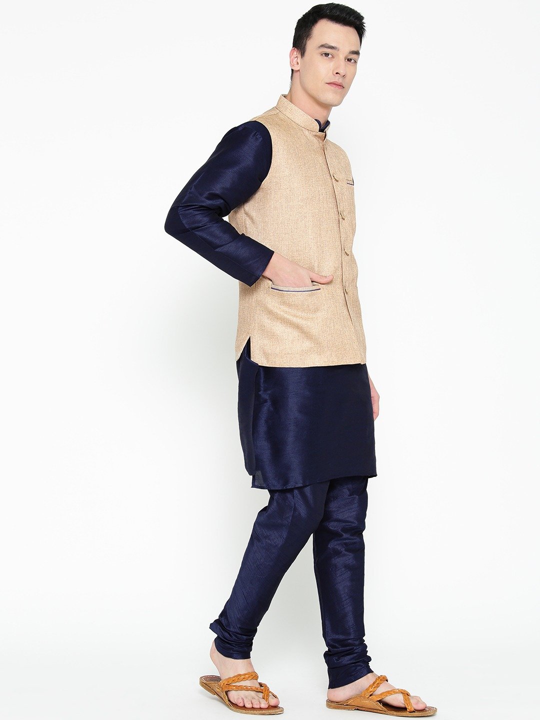 Kurta pajama design online with waistcoat